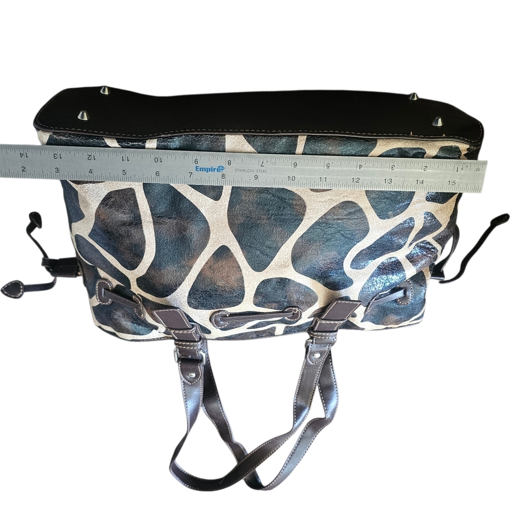 B.Brentano Moda Italy Animal Print Leather Shoulder Purse Hand Bag - Picture 10 of 16